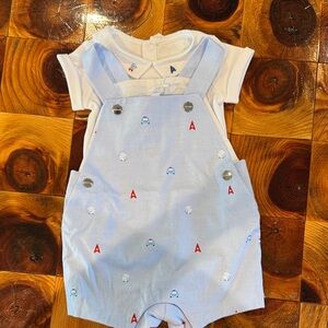 Jacadi Light Blue and White Kids Matching Set